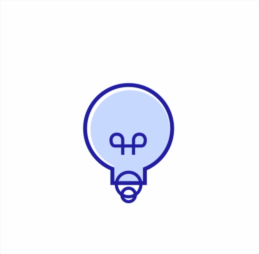 a bouncing lightbulb illustration